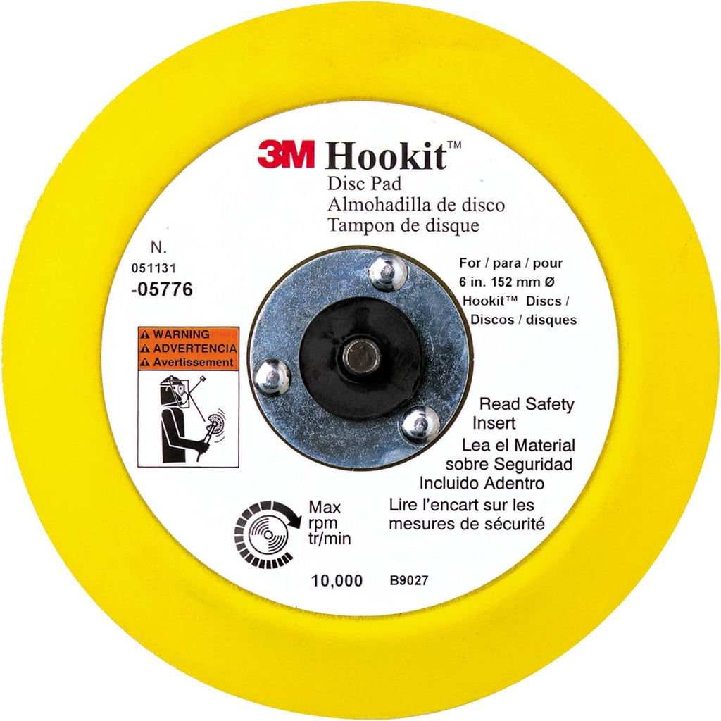 3M Hookit Disc Pad 05776, Easy Change Out, Medium Density Foam, 6 in