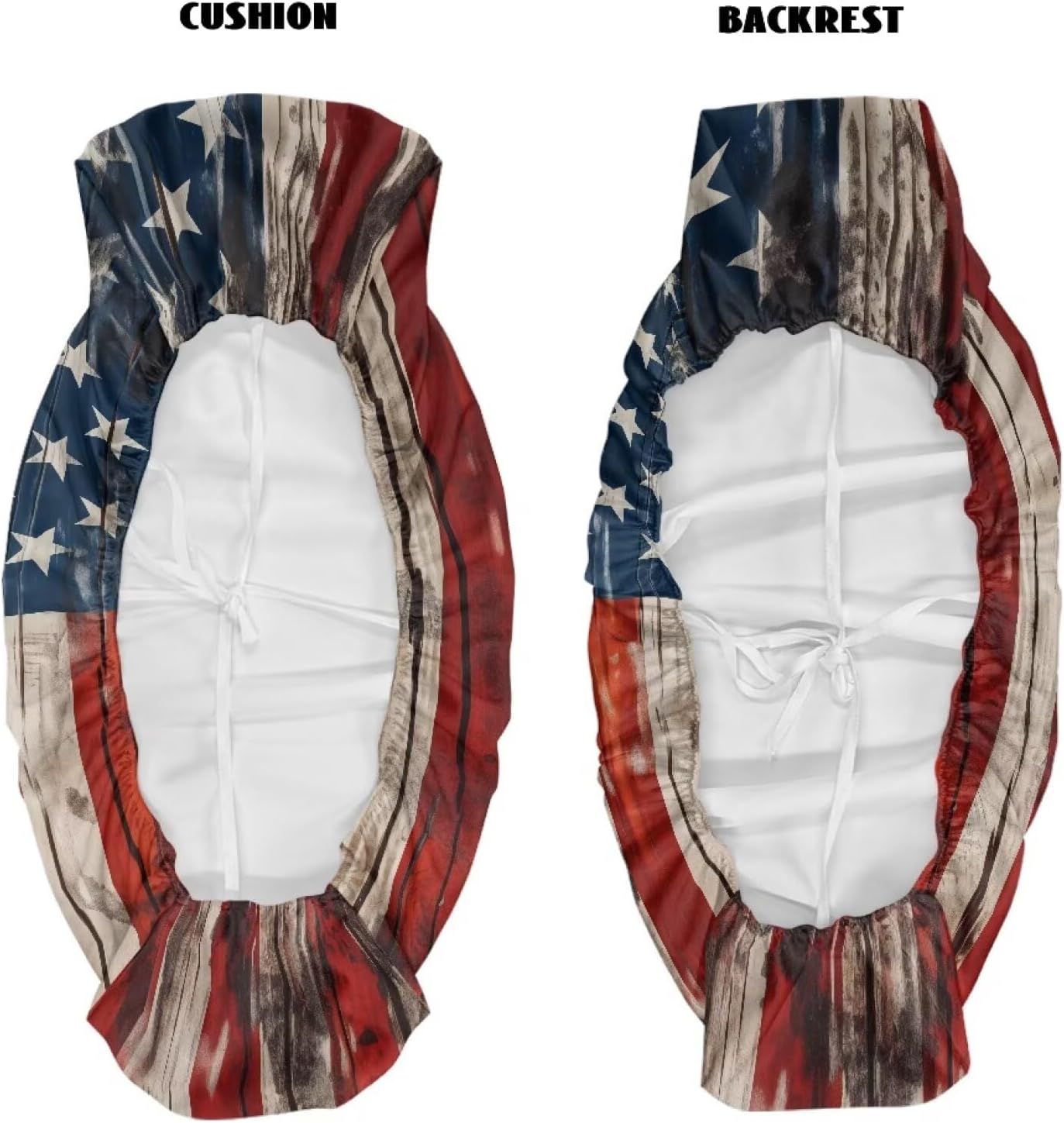 American Flag UTV Bench Seat Covers Heavy Duty Polyester Easy Clean UTV Seat Cover Set for Kawasaki Mule 3010 3020 4010 4x4 FE 2021-2025, for 2 Passengers