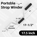 KJE Portable Strap Winder for Flatbed Truck Trailer, Winch Winder Roller Hand Tool for Winding Straps -1 Pack
