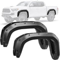 YITAMOTOR Front Rear Fender Flares Compatible with 2024-2025 Toyota Tacoma, Pocket Style Smooth Textured Wheel Flares Cover Protector Set, 4 Pcs, PP Black