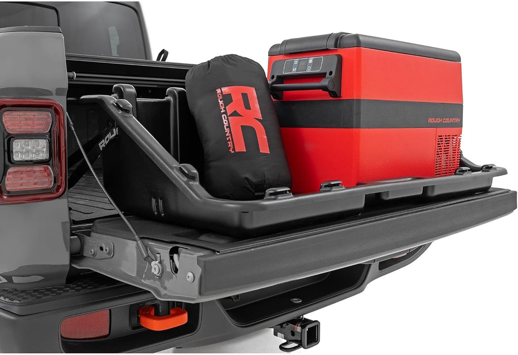 Rough Country 48" Slide-Out Truck Bed Cargo Box - Heavy-Duty, Weather-Resistant Truck Organizer for Compact Beds, Easy Tailgate Access