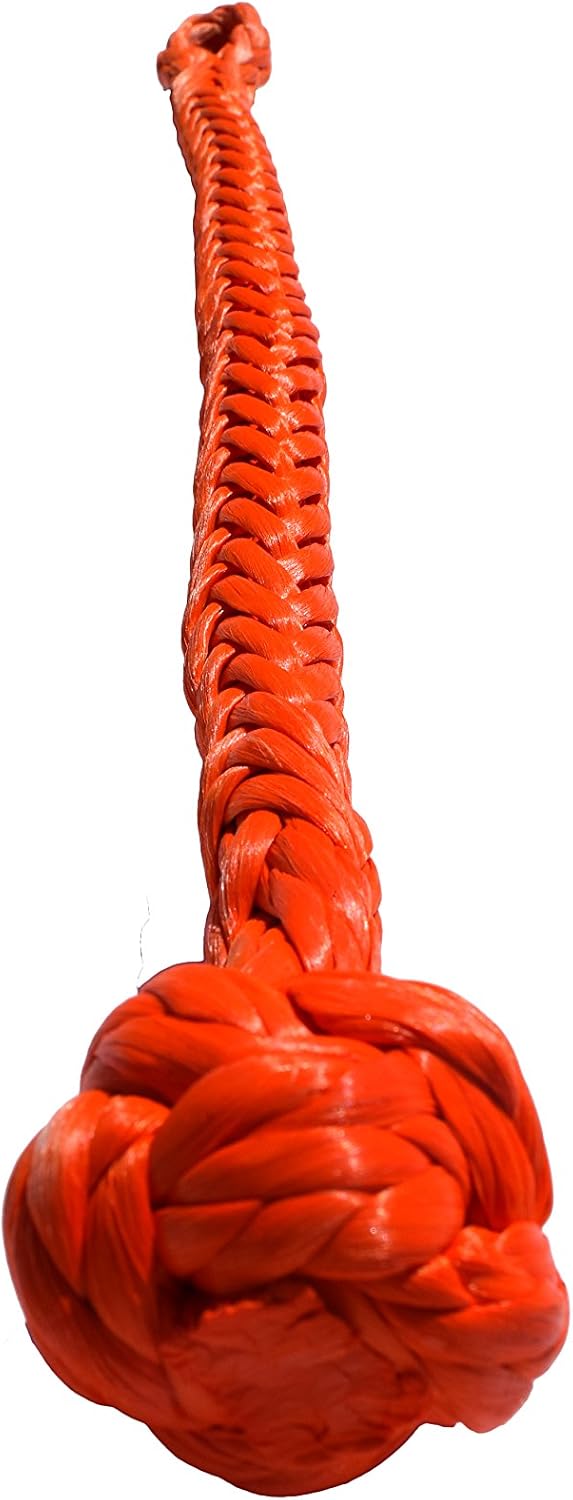 QIQU Synthetic Soft Shackle for Boating ATV UTV SUV 4X4 Truck Recovery Together with Recovery Rope 1 Pack (5/16'', Orange)