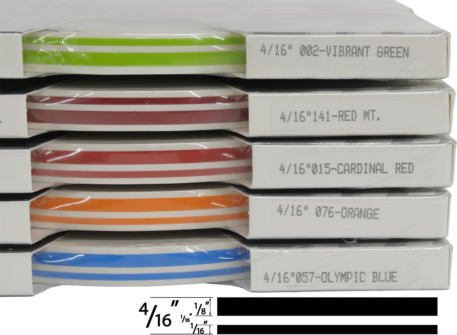 Universal TFX 0004015 - Auto Customizing Dual Pinstripe - 4/16" x 150' (1/8” Stripe, 1/16" Gap, Then 1/16” Stripe) - 015-Cardinal Red