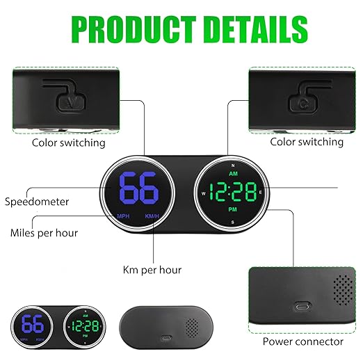 GPS Digital Speedometer for Car MPH, Universal HUD Speed Meter - Image 3