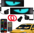 2-Pack Devil Eyes LED Display for Car Windshield, 14"×4.3" Programmable LED Matrix Panel, Flexible Waterproof Sign for Sedan/SUV/Truck – Bluetooth App/USB Powered