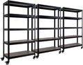 HOMEDANT House 5-Tier Metal Rolling Cart Shelf Rack Casters Heavy Duty by TheBestOrganizingSolution