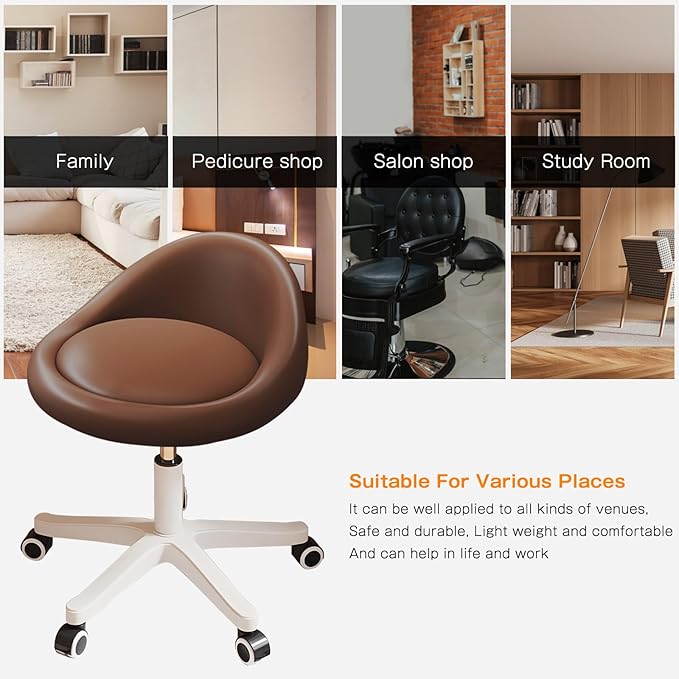 Rolling Stool Set of 4 Rolling Hydraulic Salon Stool - Image 5