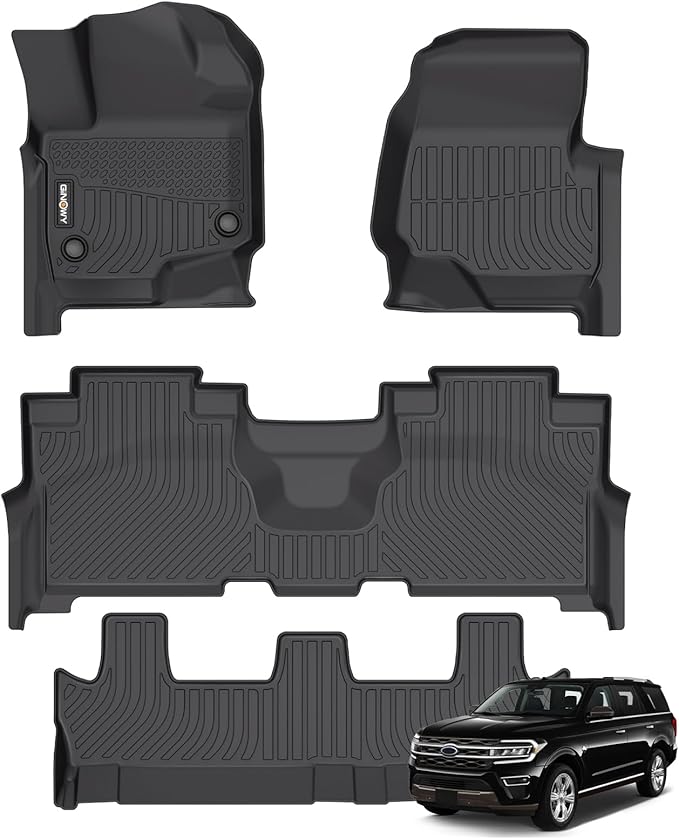 GINOWY-Floor Mats for Ford Expedition MAX 2025 2024 2023 2022 2021 Bench Seat 8 by GINOWY