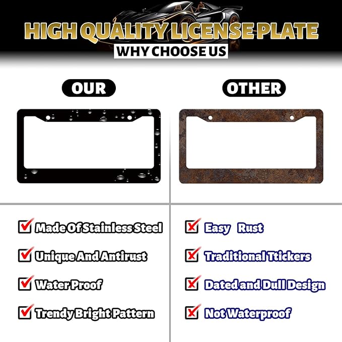 Colorful Dog Paws License Plate Frame Animal Dogs License Plate Holder - Image 4