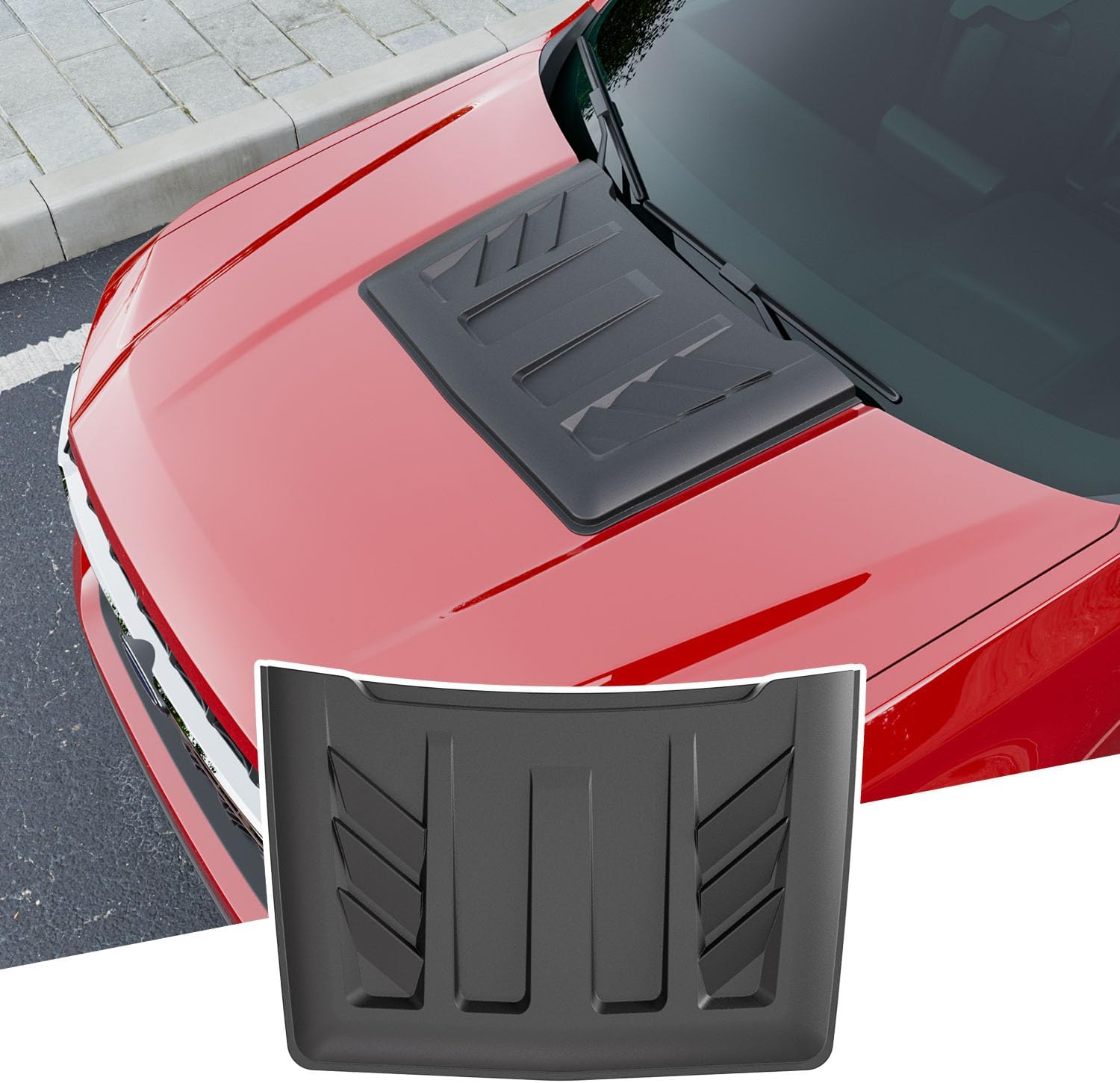 xipoqix Hood Scoop Compatible with 2022-2025 Ford Maverick Bonnet Scoop Bonnet Vent Cover Trim Replacement for 2022-2025 Ford Maverick Accessories