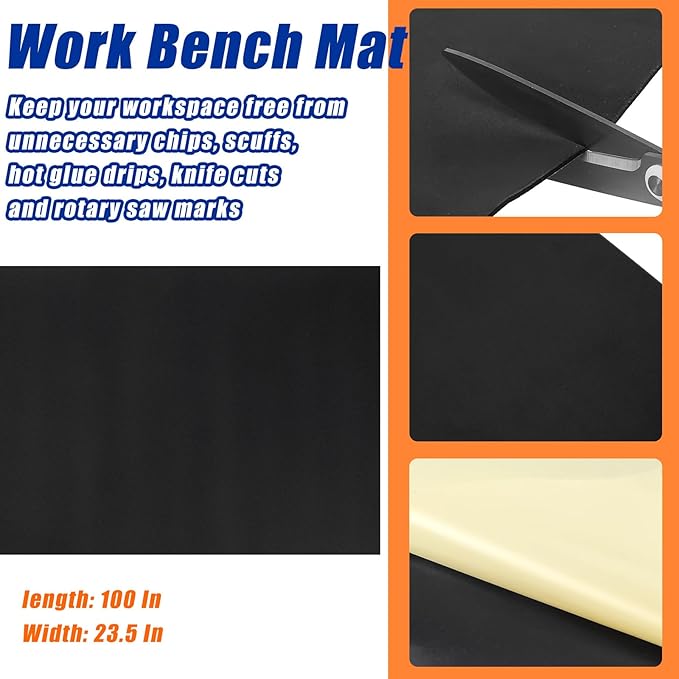 Vesici 1 Roll 23.5 x 100 Inch Work Bench Mat Self Adhesive Resistant PU Floor - Image 2