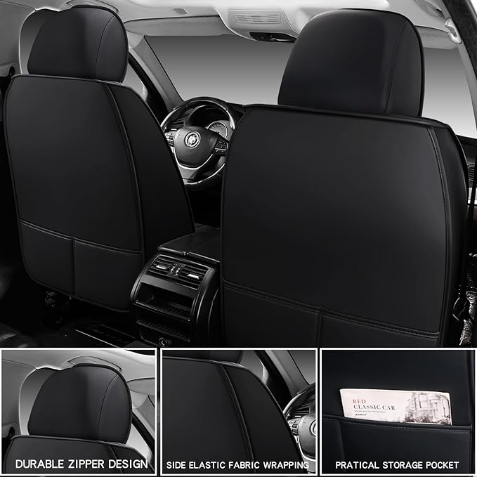 Car Seat Covers Full Set, Universal Faux Leather Car Seat Covers, Waterproof - Image 7