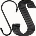 24 Pack 6 Inch S Hook, Large Vinyl Coated S Hooks by Nisoger