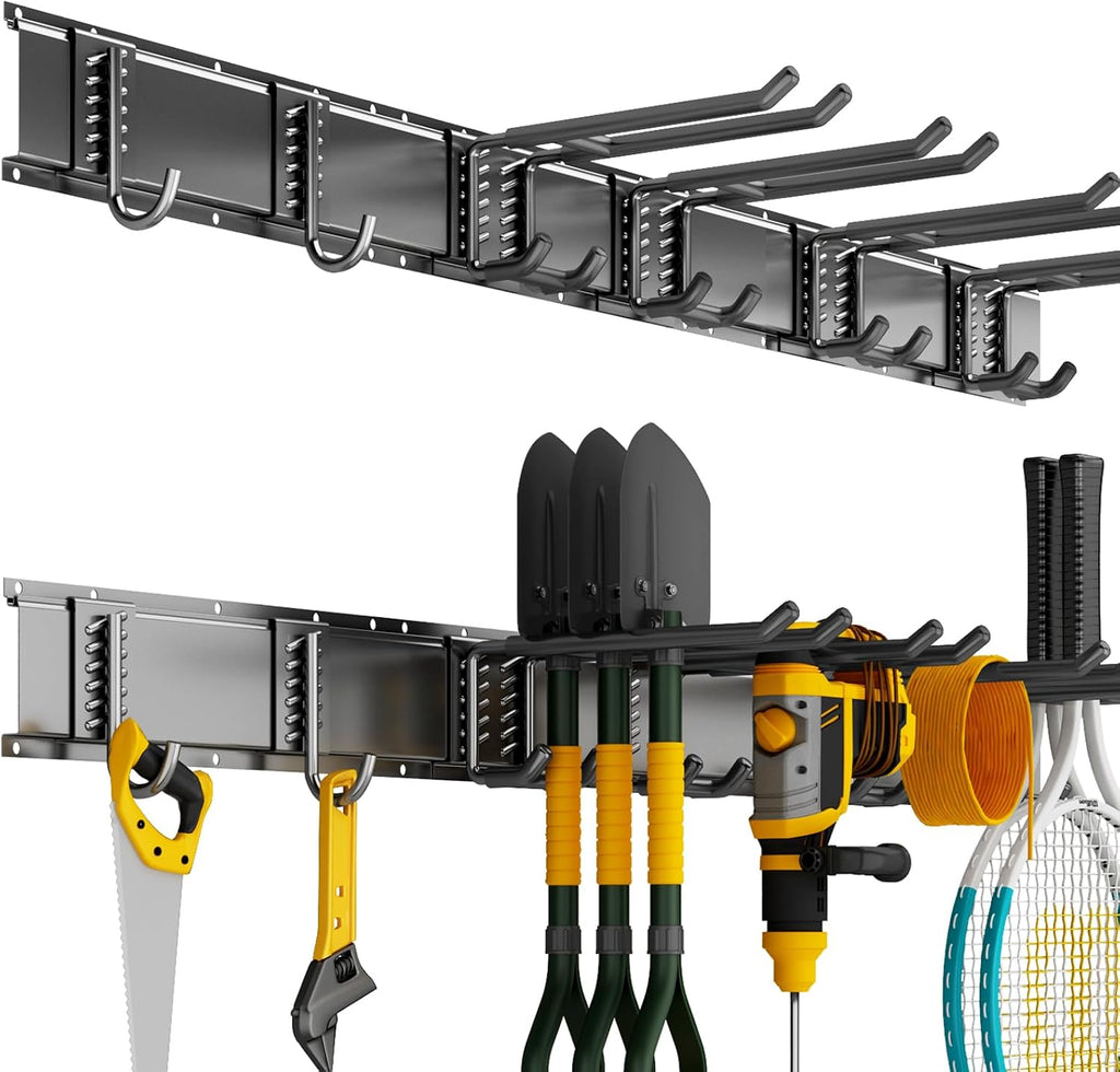 Garage Organization Tool Organizer Wall Mount, 32inch Heavy Duty Garden Tool
