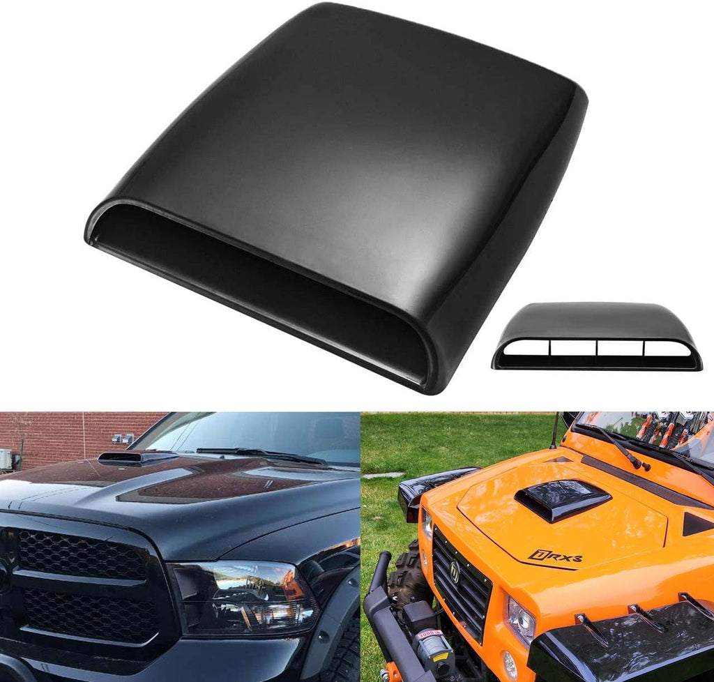 Universal Car Air Flow Decorative Intake Hood Scoop Turbo Bonnet Vent Cover (Black)