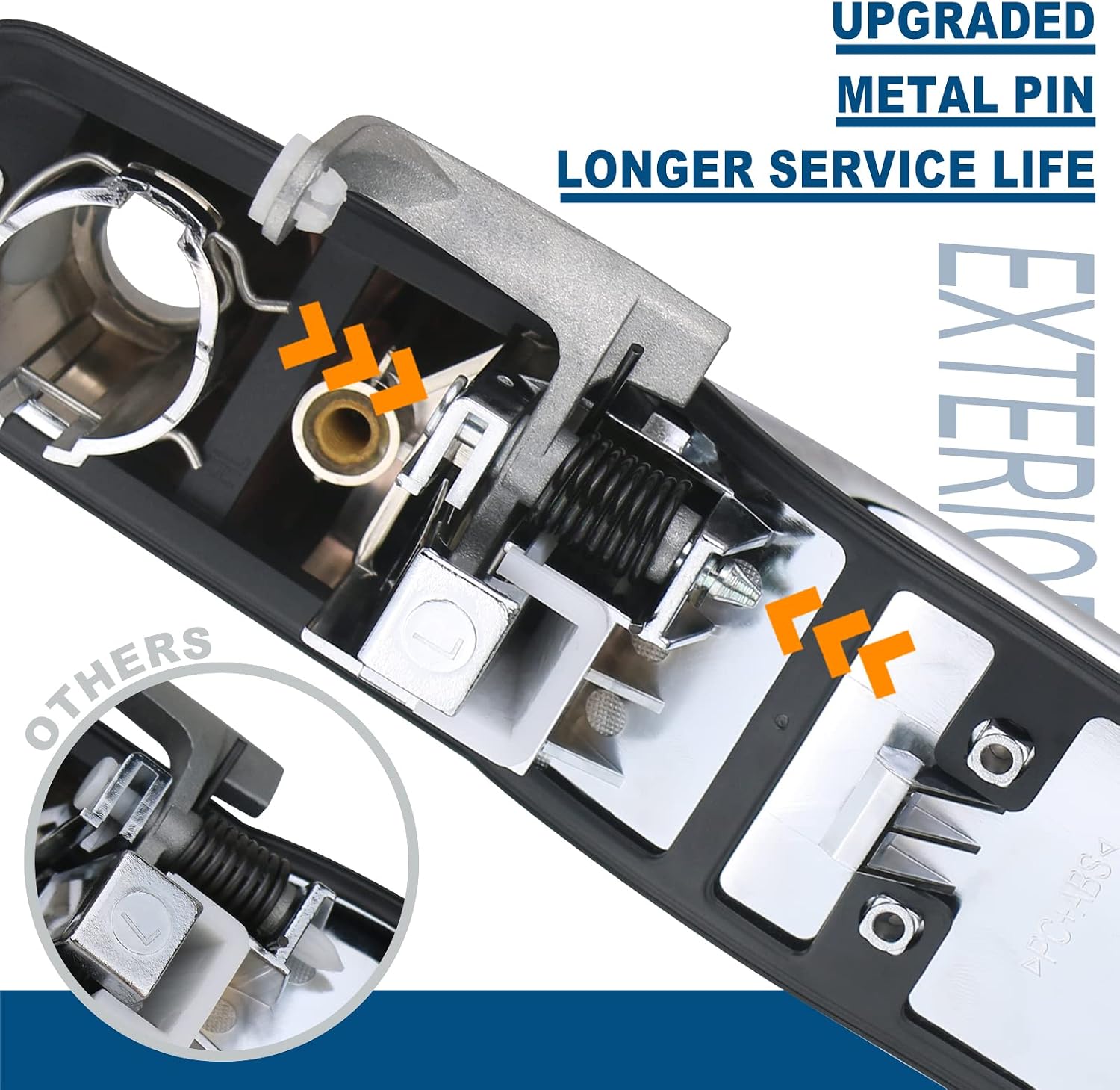 APPERFiT Upgraded Exterior Door Handles Chrome Compatible with 2007-2013 Chevy Chevrolet Silverado 1500 2500 3500 Suburban Tahoe Avalanche, GMC Sierra Yukon, Cadillac Escalade