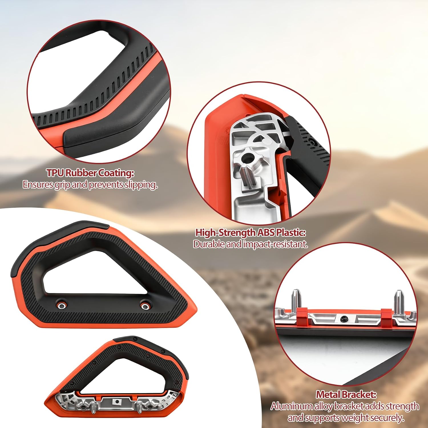 Updated Center Console Grab Handle(OEM) Compatible with Ford Bronco 2021-2025, Center Console Dash Grab Handle Replace M2DZ-78112C79-BM, M2DZ-78112C79-BF, M2DZ-78112C79-BH etc