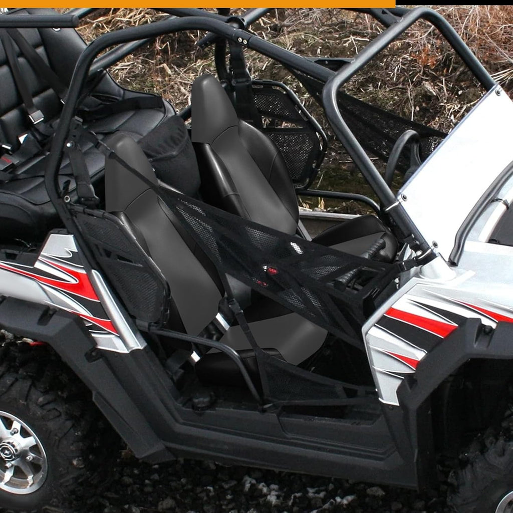 Seat Cover Replacement for 2012-2018 Polaris RZR 570,2008-2014 Polaris RZR 800, 2011-2014 Polaris RZR 900, Black and Gray, 2pcs