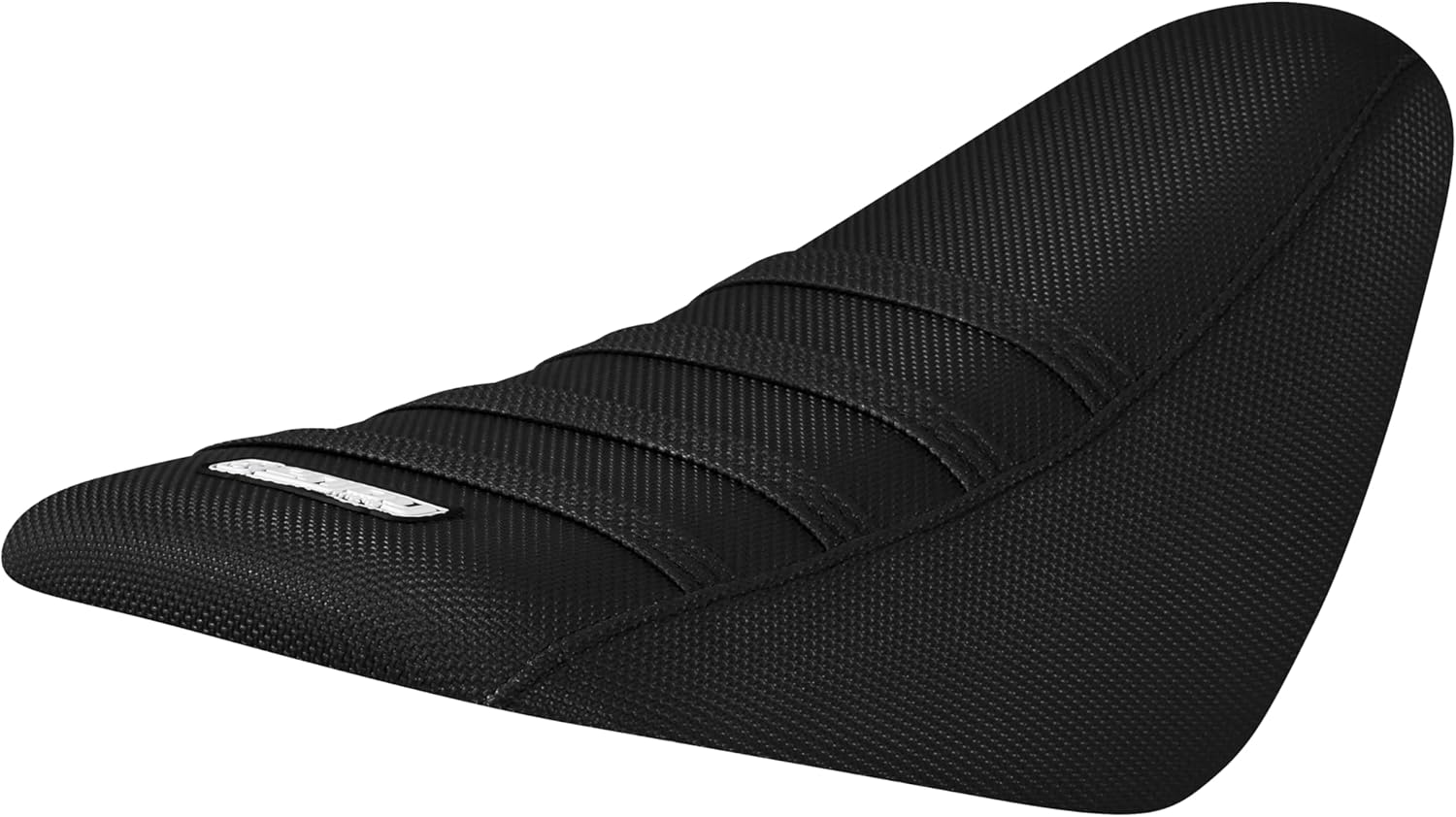 Enjoy Mfg USA-Made Gripper Seat Cover - Compatible with Deepower QS7 High-Performance Electric Bike_Staple-Down Waterproof PVC top_#504 (All Black with Black Ribs)