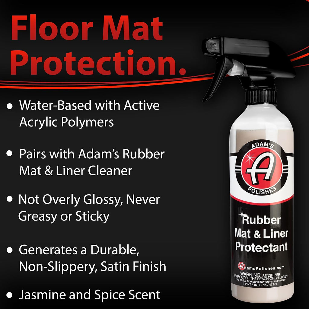 Adam's Polishes Rubber Mat & Liner Protectant (Cleaner & Protectant Combo)
