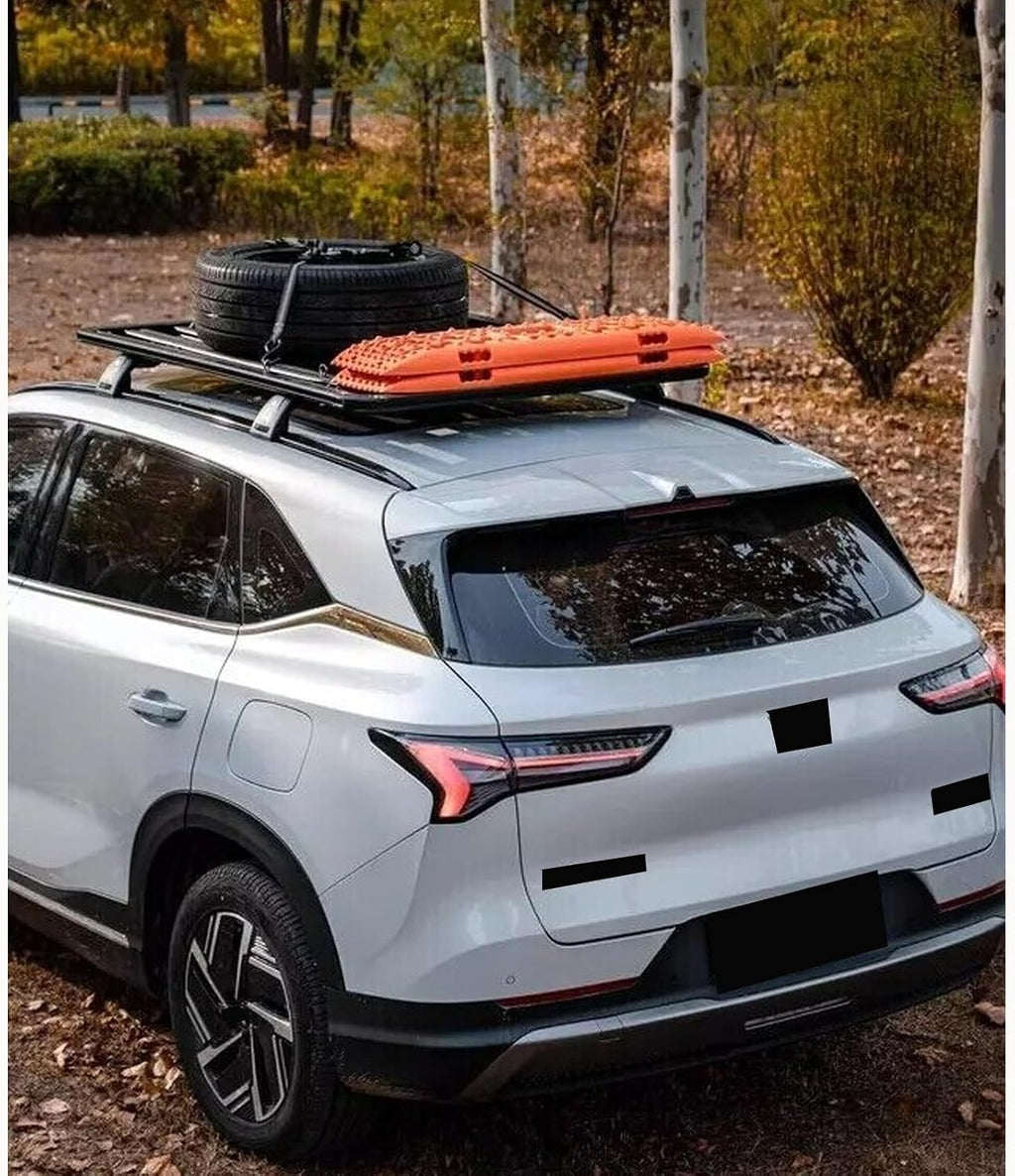 Roof Rack Platform Cargo System Fits for Tesla Model Y 2021-2024 Rooftop Cargo System Luggage Carrier Adjustable Crossbar