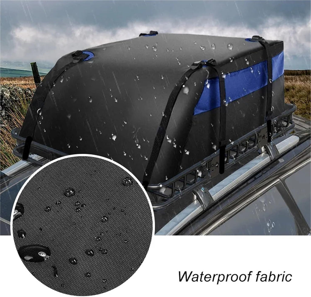 600D/420D 52x38x18 Inch Universal Rooftop Cargo Bag Large Waterproof Storage Luggage for Travel SUV(420D)