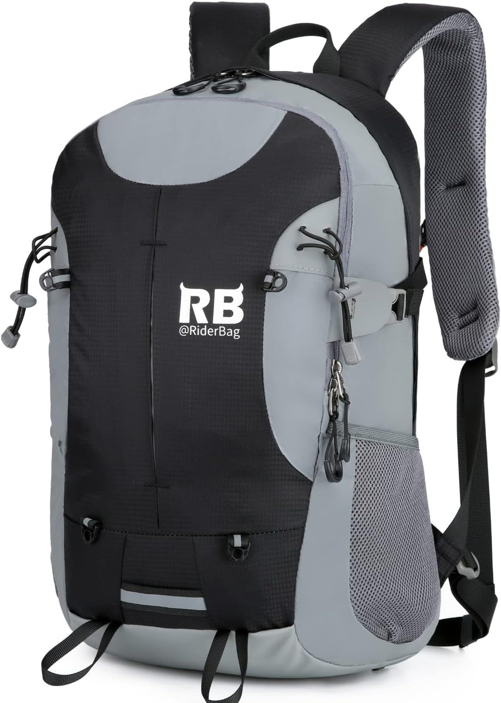 riderbag Reflective Motorcycle Backpack, Hi Viz Commuter Riding Bag | Designed by Riders for Everyday Rides with Laptop Compartment and Helmet Net. Built to Help You Be Seen.