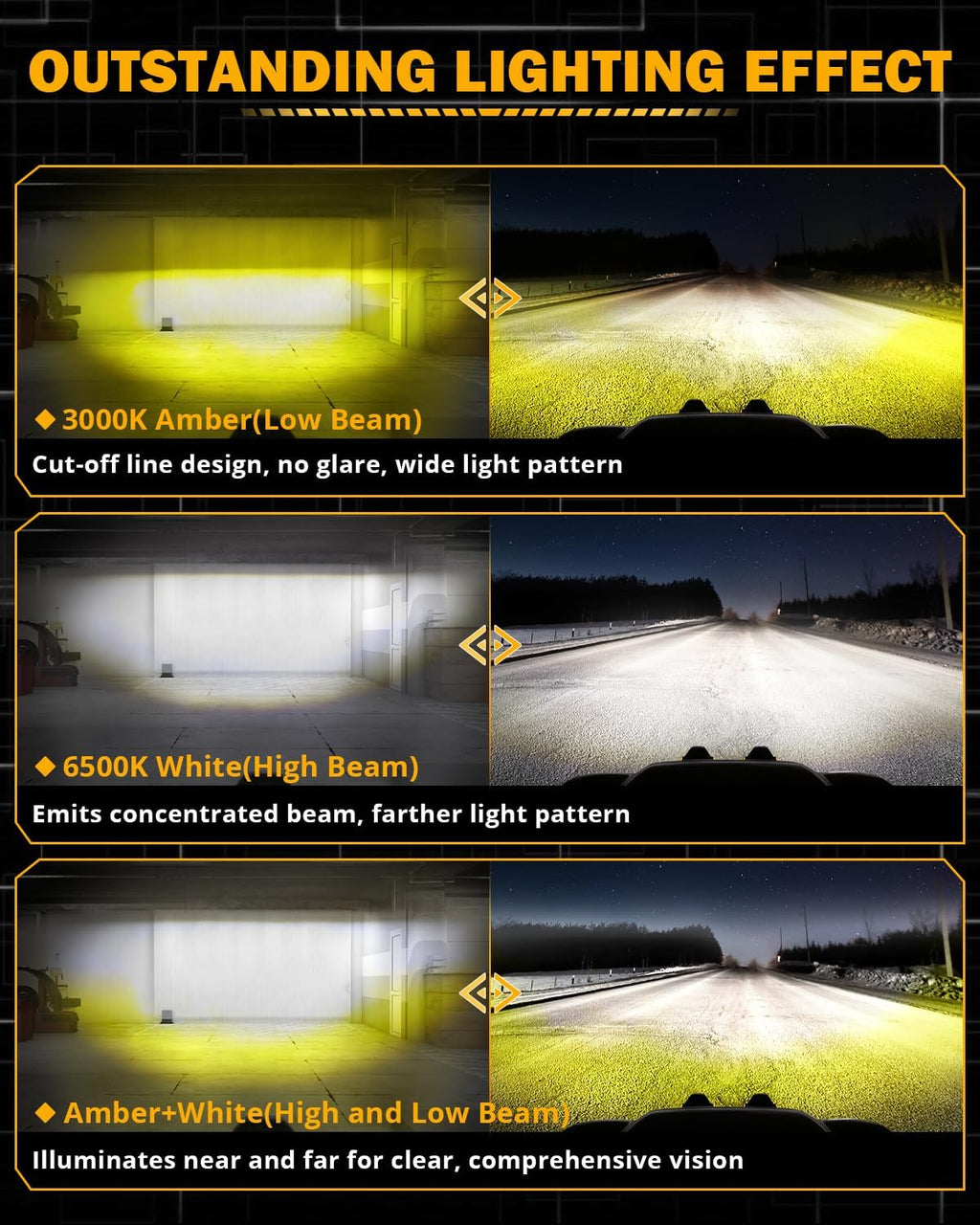 auxbeam mt8 series motorcycle fog lights auxiliary lights, side view