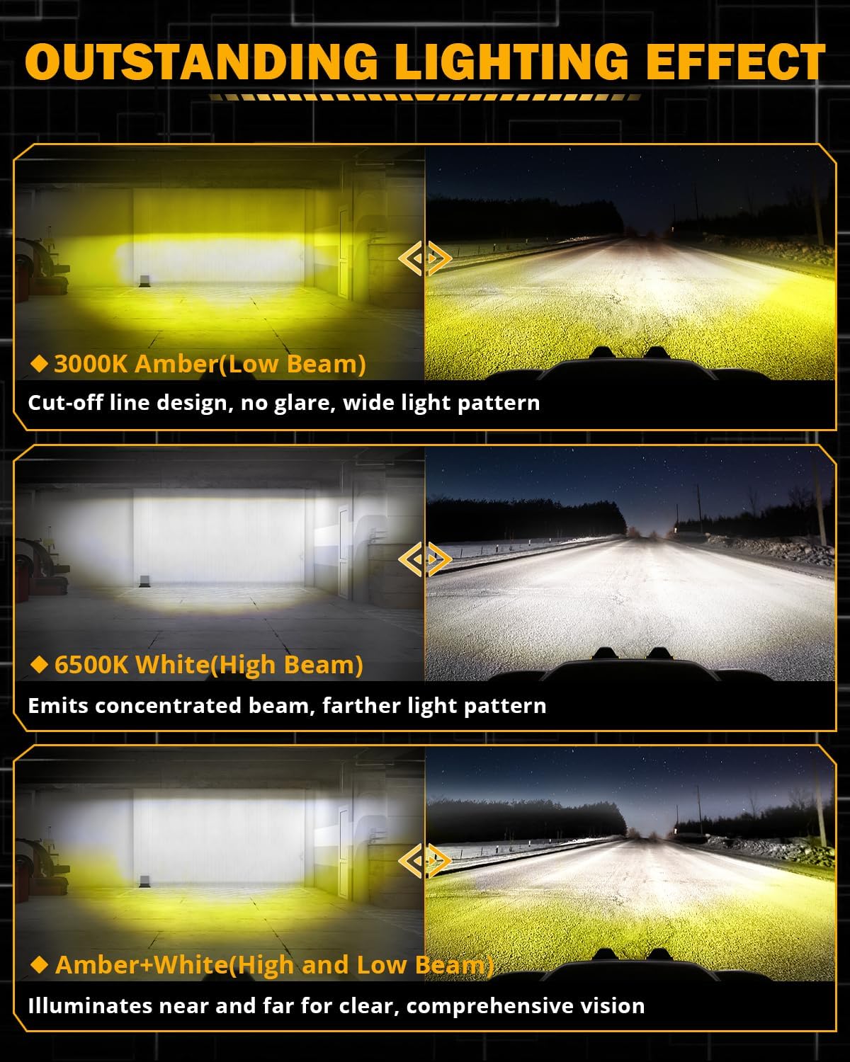 auxbeam mt8 series motorcycle fog lights auxiliary lights, side view