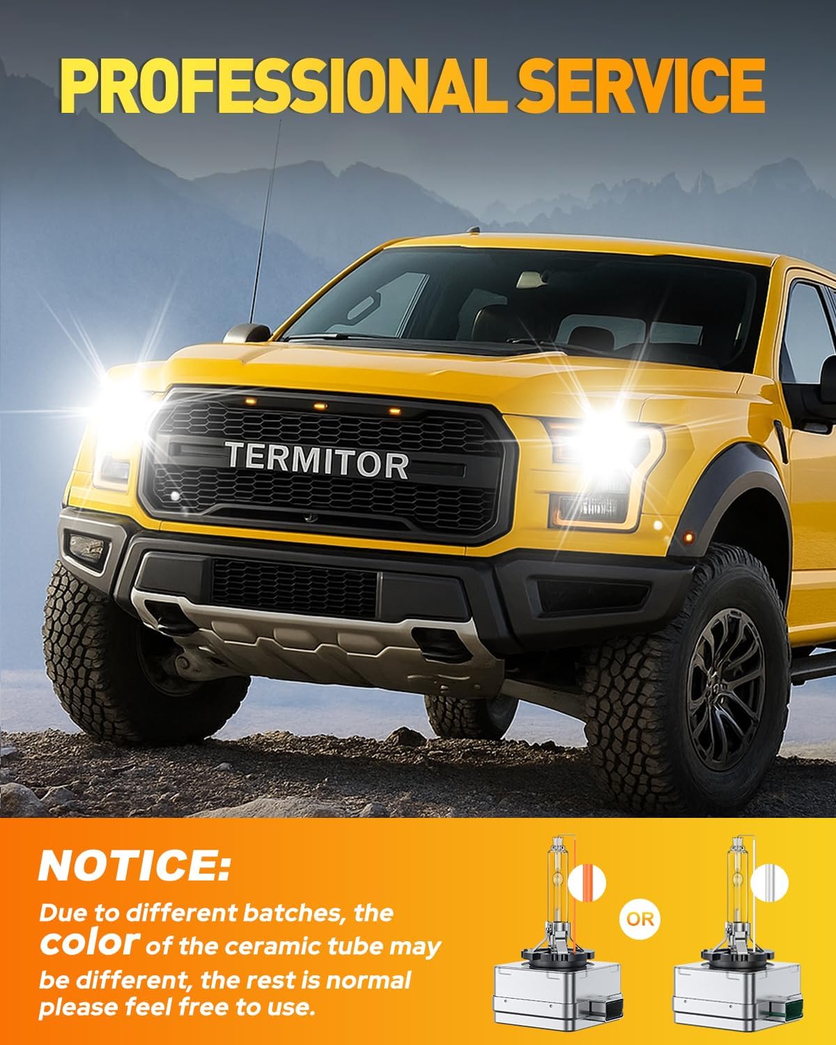 Termitor D3S Xenon HID Bulbs, 6000K Cool White, 35W 66340 42403 42302 (42403C1) Replace HID Xenon Bulbs, (Not fit Halogen Assembly), Pack of 2