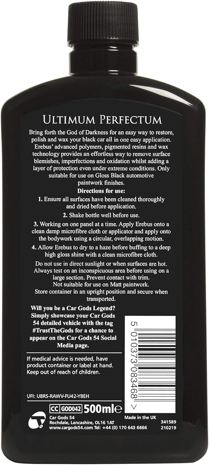 Car Gods Black Carnauba Wax Polish, Pigmented Formula 3 in 1 Removes Surface - Image 2