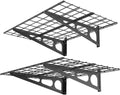FLEXIMOUNTS 2 Pack 2x4ft Garage Shelving, Wall Shelf Garage Storage Rack