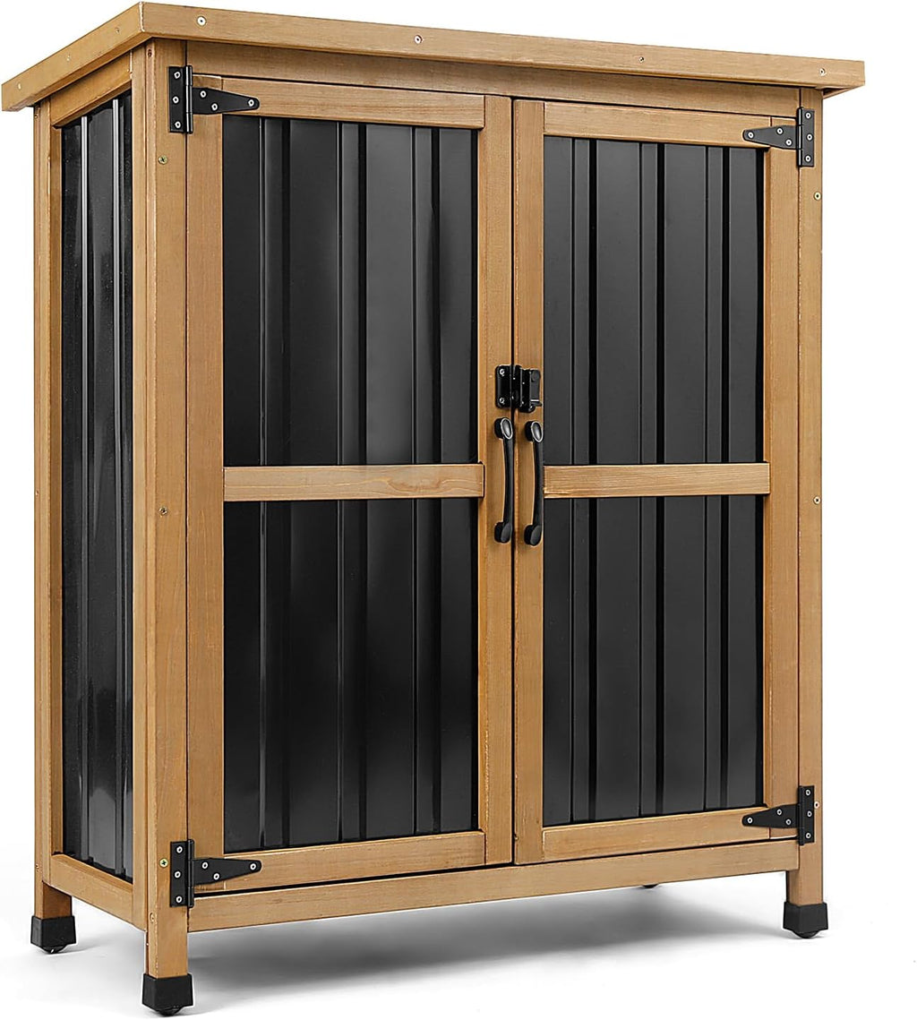 petscosset small outdoor storage cabinet weatherproof with lockable, main product view