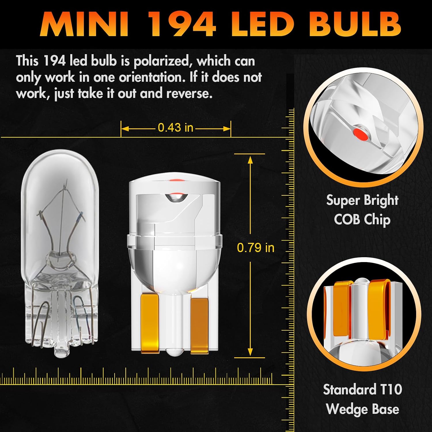 Alopee 30 Pack 194 Led Bulb Red Acrylic 168 Led DC 12V Interior Dome Lights for 194 168 T10 2825 W5W Car Reading Tail Door Light