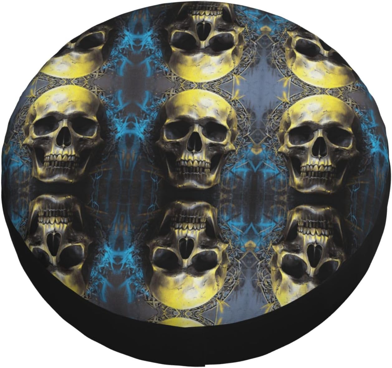 Artistic Skull Print Universal Spare Tire Cover for RV, Jeep | Wheel Protector Fits Rv, Trailer, Jeep, Shield Tires From Sun, Dirt And Rain For Outdoor Storage