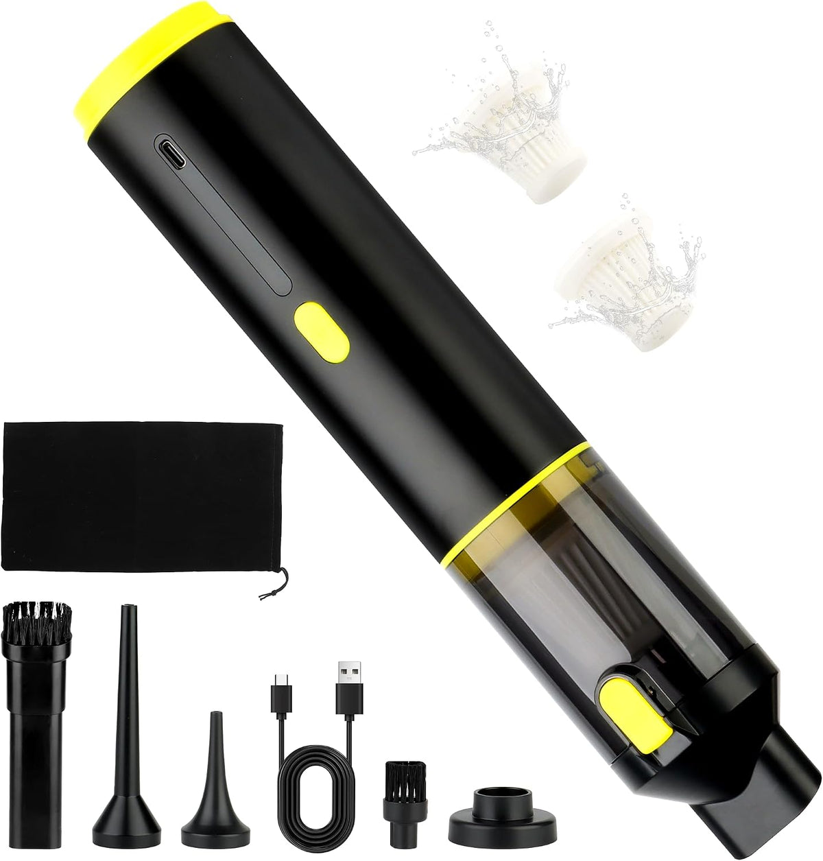 Cros 4-in-1 Mini Cordless Vacuum Cleaner, 21kPa Powerful Suction, Portable