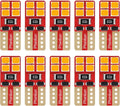 PHINLION Super Bright Miniature Wedge T10 168 194 2825 2827 12396 LED Bulbs for Car Interior Dome Map Side Marker Parking Lights, Amber Yellow (10 Pack)