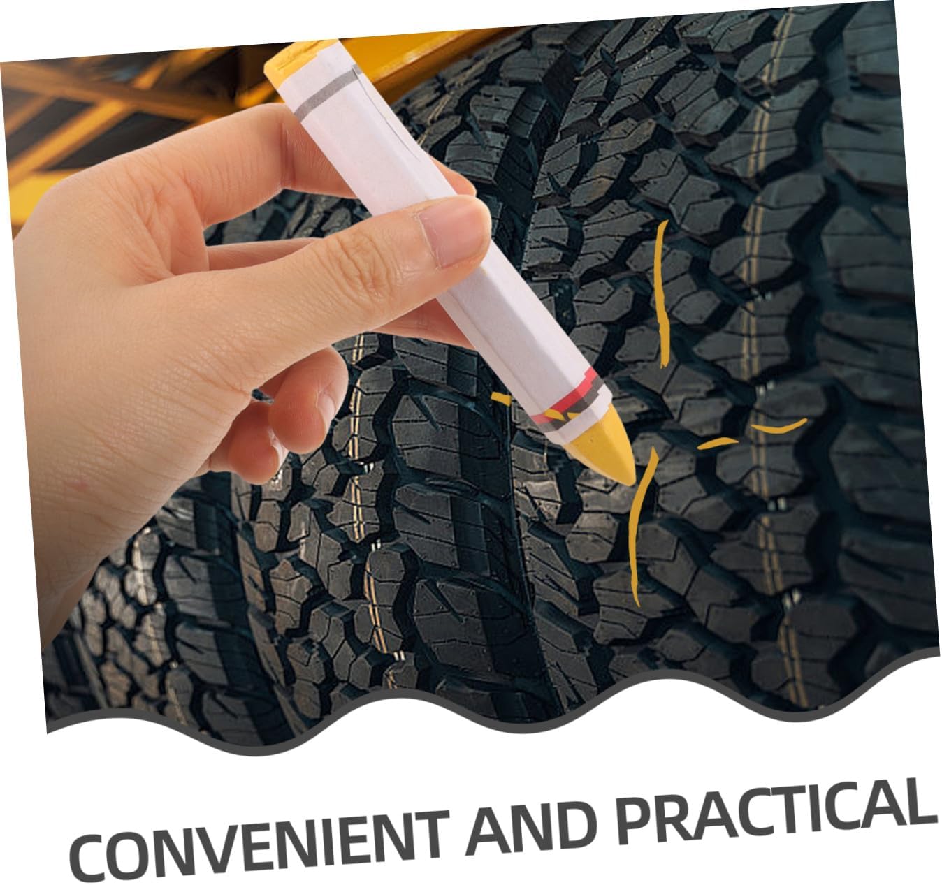 SEWACC 2 Pcs Wax Marker Pens for Car Tires, Tire Marking Pens for Vehicle Maintenance And Repair, Sturdy Tool for Motorcycles And Bikes