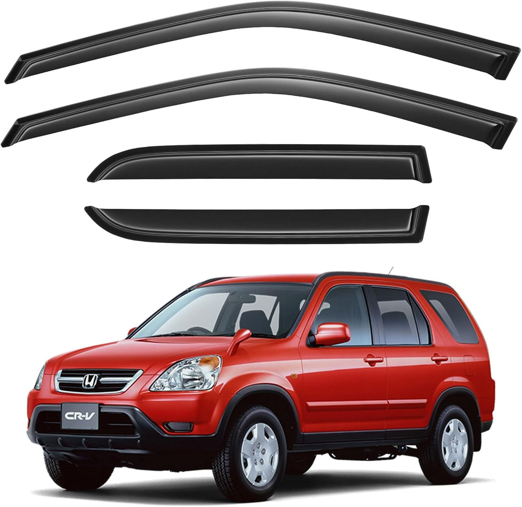 Window Visors Rain Guards for 2002 2003 2004 2005 2006 Honda CRV, Out-Channel