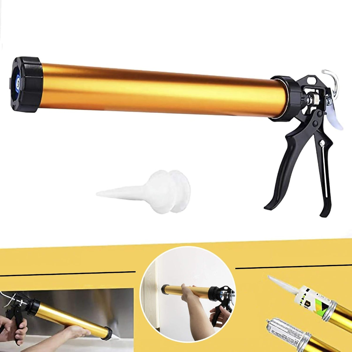 sealant sausage caulking gun aluminium-600ml/20oz - 12:1 thrust, main product view