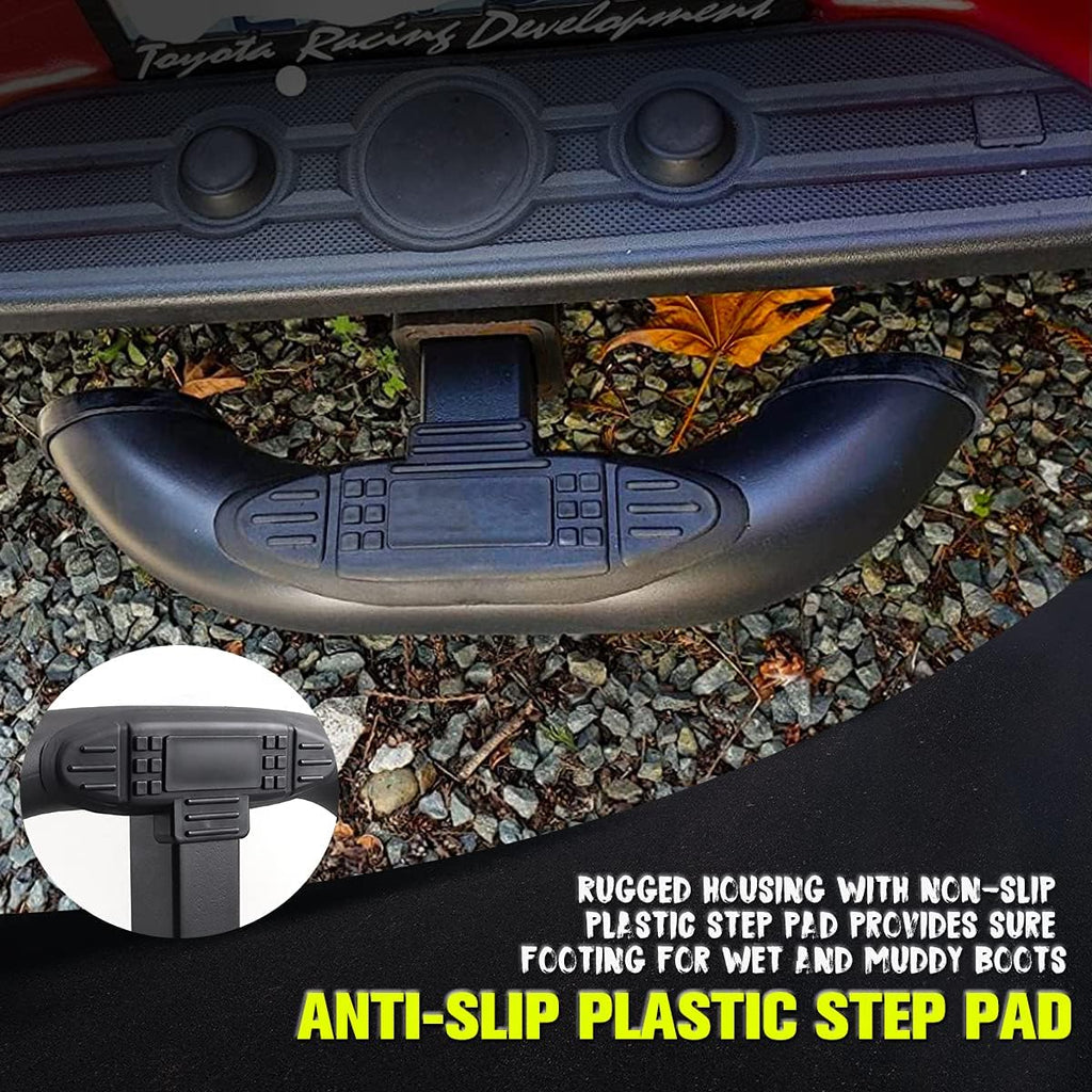 Chelhead Rear Hitch Step Fits for Trucks SUV 2 Inch Towing Receiver | Heavy-Duty, Anti-Slip Pad, Universal, Rear Bumper Mount Compatible with Trucks Chevy (Chevrolet) Ford Toyota Dodge RAM Jeep