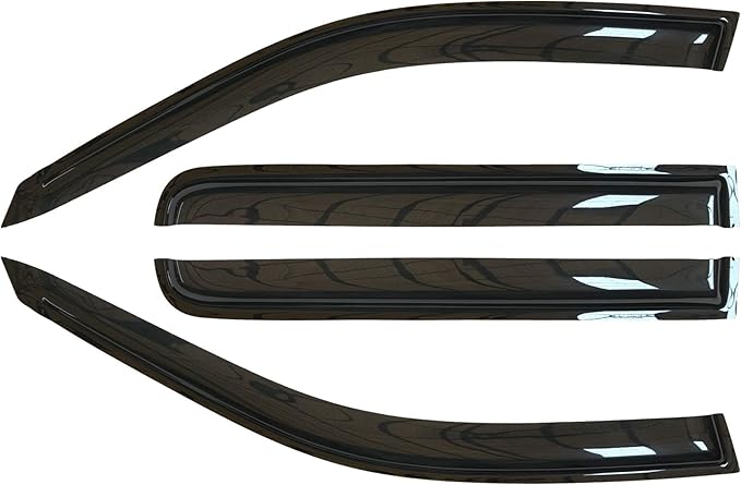 4pcs Outside Mount Style Sun Rain Guard Durable Side Window Wind Deflectors - Image 2