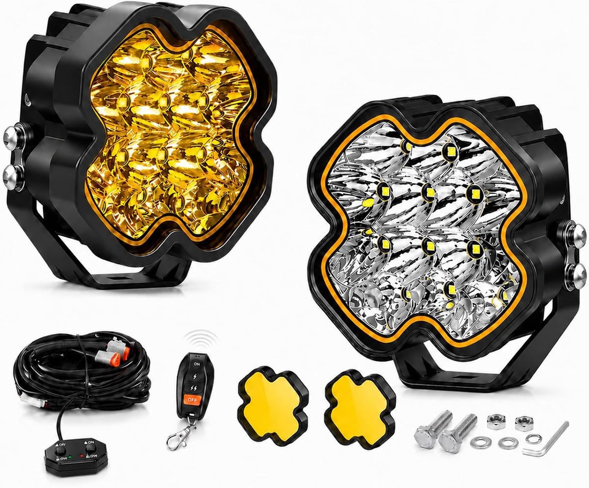 4 inch led pod lights, spot flood combo, main product view