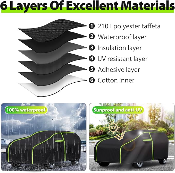Car Cover for 2014-2024 Mini Cooper/Cooper S/Hardtop/Clubman 4-Door，6 Layers - Image 5