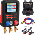 Digital Manifold Gauge, HVAC Refrigerants Digital AC Gauges Set