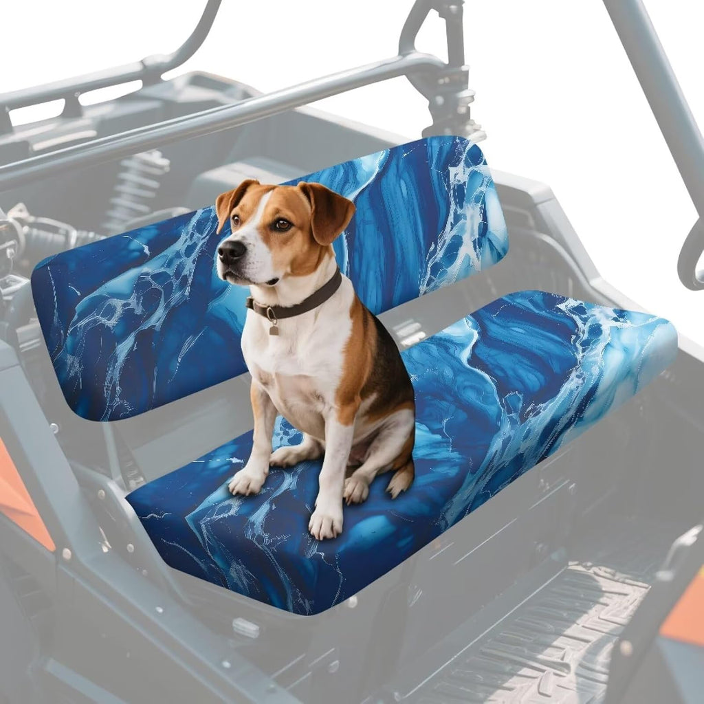 Blue Marble Universal UTV Replacement Seat Covers Soft UTV Bench Seat Cover for Kawasaki Mule 300 3010 3020 4000 4010 2001-2023 2025 Slip Seats Cover for Mule