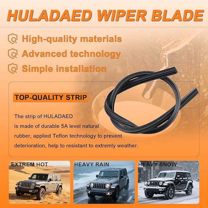 HULADAED® 24''+18''+12'' Windshield Wipers Replacement - Image 3