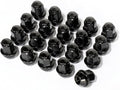 M12X1.5 Black Lug Nuts - 20pcs OEM Wheel Lug Nuts Compatible with 2009-18 Focus/2012-18 Fusion/2013-2020 Escape/2018+ EcoSport/2011-19 Fiesta, Chrome Acorn Wheel Nuts