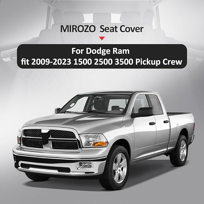 MIROZO Ram Seat Covers, Waterproof Truck Seat Covers Fits - Image 6