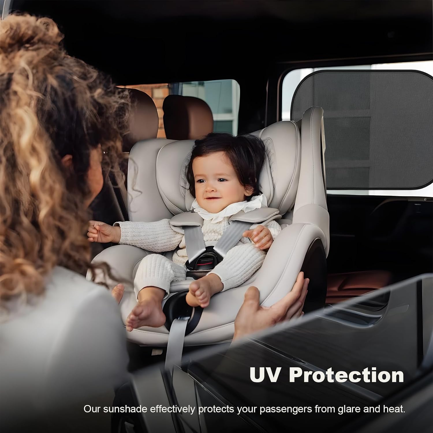 2 PCS Car Sun Shades, 19.5" × 12.2" Foldable Auto Sunshade Protector Rear Window Cover, Easy to Install Car Window Shades Protect Pets in The Back Seat from Sun Glare & Heat (Long)